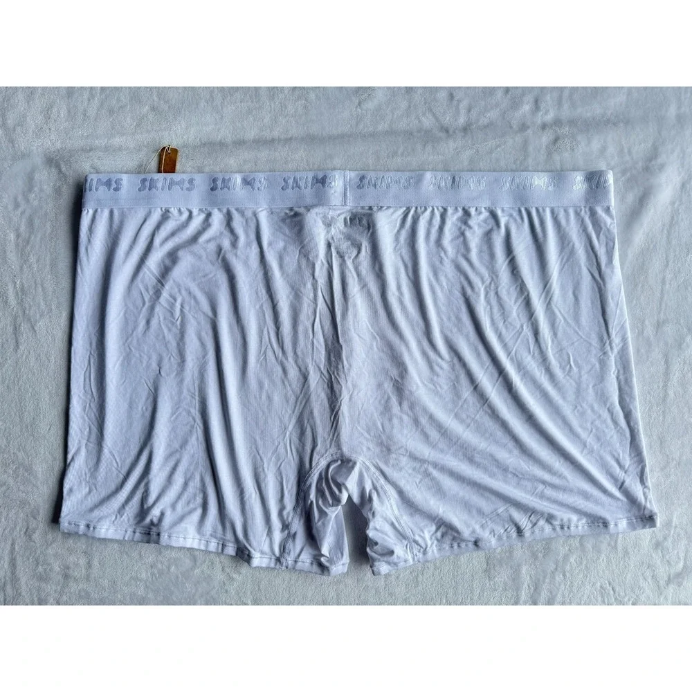 Skims Soft Boxer‎ Briefs Mens Size 5X Chalk White Luxury Loungewear Cozy NWT